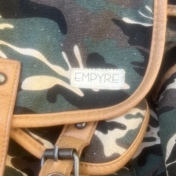 Empyre Women's Canvas Camo Faux Leather Lined Backpack 17"H x 14"W - Picture 9 of 9